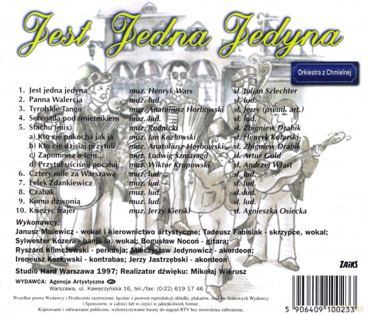 Orkiestra Z Chmielnej: Jest jedna jedyna [CD]