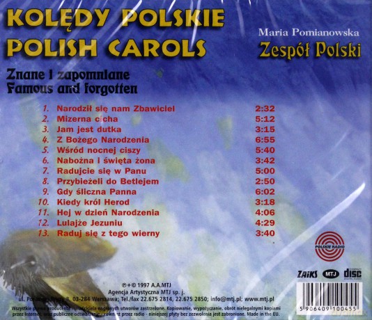Maria Pomianowska i Zespół Polski: Kolędy znane i zapomniane [CD]