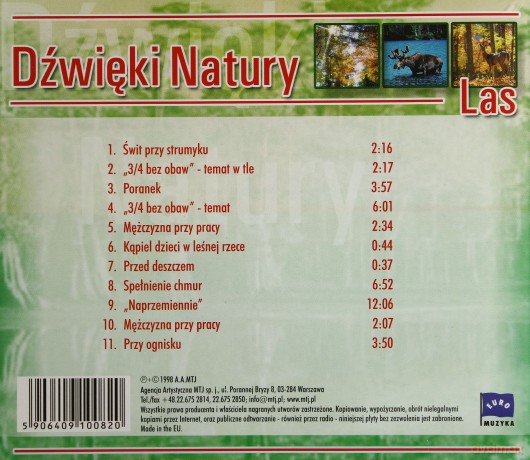 Muzyka Relaksacyjna: Dźwięki natury - Las  [CD]