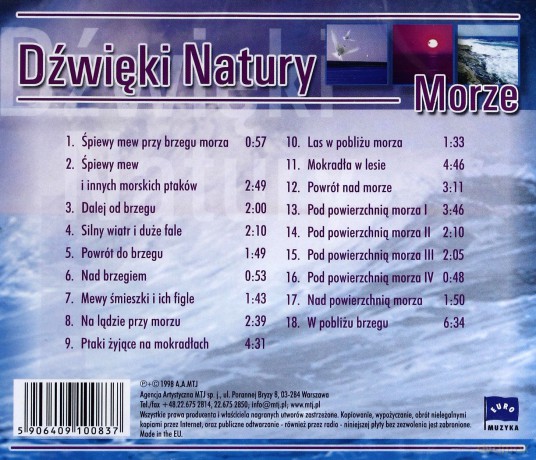 Muzyka Relaksacyjna: Dźwięki natury - Morze [CD]
