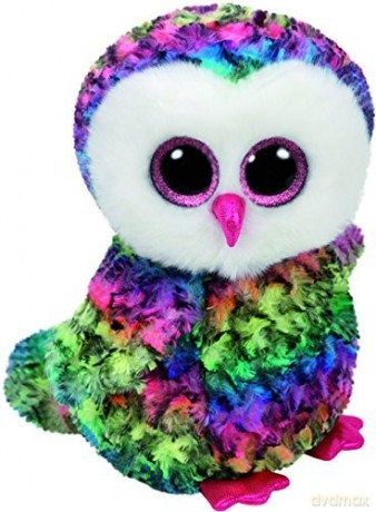 TY Beanie Boos - Wielobarwna sowa 24 cm