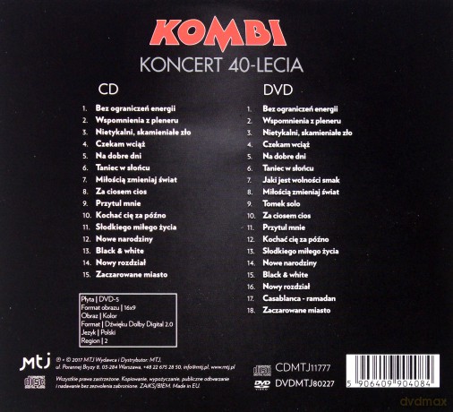 Kombi: Koncert 40-lecia [CD]+[DVD]