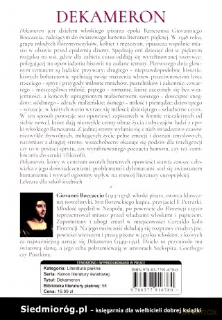 Dekameron - Giovanni Boccaccio [KSIĄŻKA]