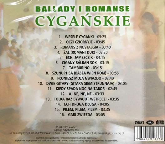 Andrzej Tenard: Ballady i romanse cygańskie [CD]