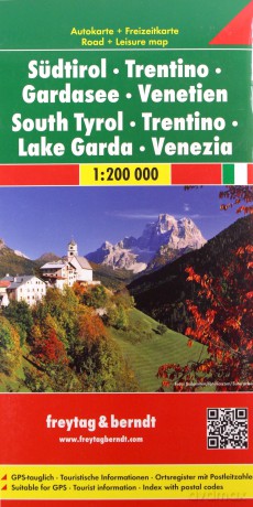 Sudtirol Trentino Gardasee Venetien South Tyrol Lake Garda Venezia mapa 1:200 000