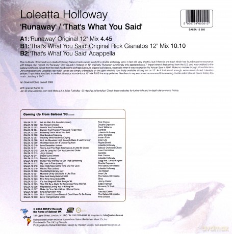 Loleatta Holloway: Runaway/ thats What You Said [Winyl]