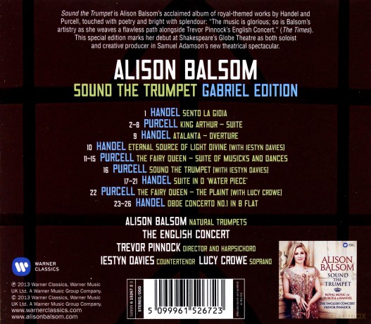 Alison Balsom: Sound The Trumpet - Royal Music Of Purcell And Handel [CD]