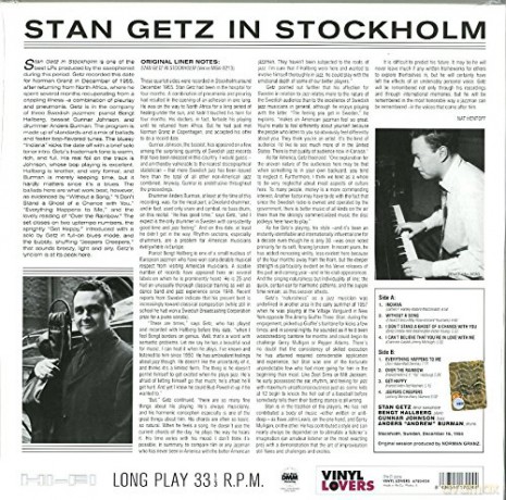 Stan Getz: Stan Getz In Stockholm [Winyl]