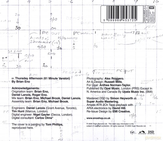Brian Eno: thursday Afternoon [CD]