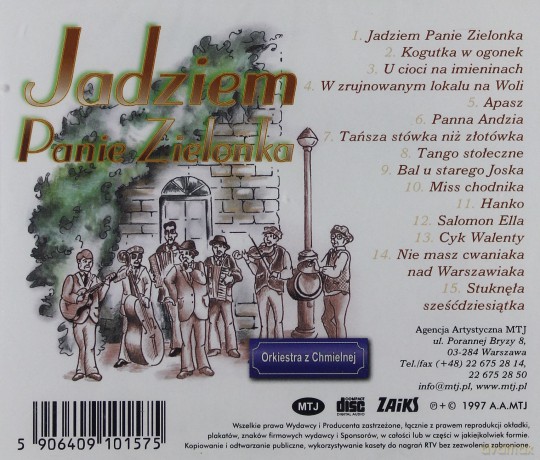 Orkiestra Z Chmielnej: Jadziem panie Zielonka [CD]