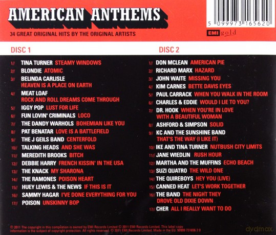 Ultimate Hits - American Anthems [2CD]