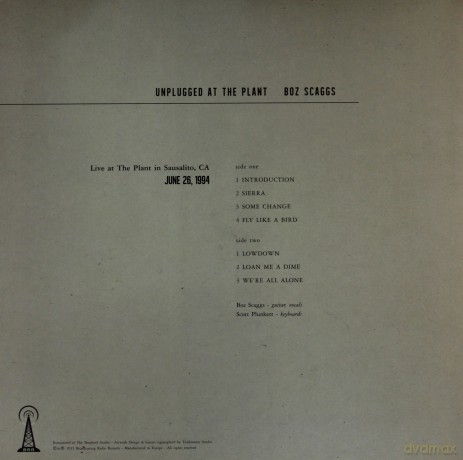 Boz Scaggs: Unplugged At The Plant [Winyl]