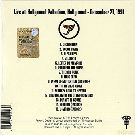 Pixies: Velouria - Live At Hollywood December 21 [CD]