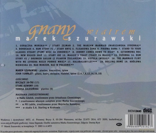 Marek Szurawski: Gnany wiatrem [CD]