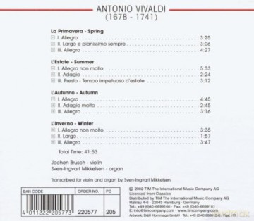 Jochen Brusch: Vivaldi-The Four Seasons [CD]
