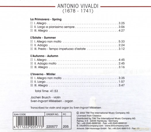 Jochen Brusch: Vivaldi-The Four Seasons [CD]