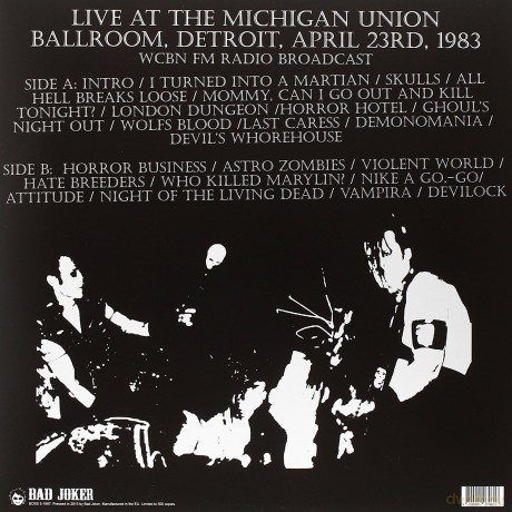 Misfits: Walk Around You - Live At Detroit Ballroom 1982 [Winyl]