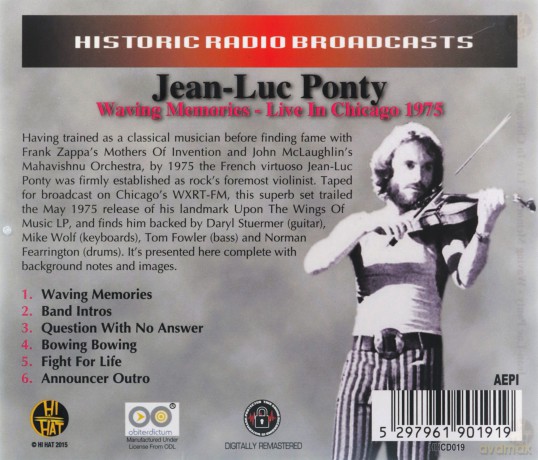 Jean Luc Ponty: Waving Memories - Live In Chicago 1975 [CD]