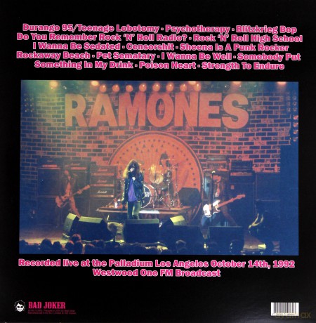 The Ramones: Westwood One Fm 1992 - Live At Palladium [Winyl]