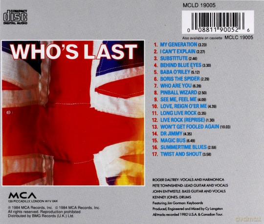 Who: Whos Last [CD]