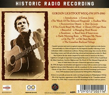 Gordon Lightfoot: Wioq-Fm Philadelphia 1979-1980 [CD]