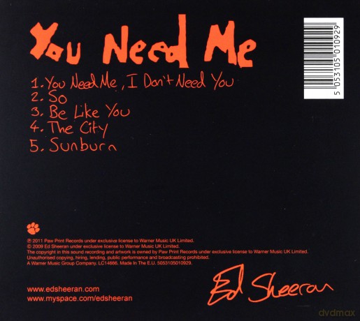 Ed Sheeran: You Need Me [CD]
