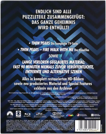 Twin Peaks + Twin Peaks: The Missing Pieces [10xBlu-Ray]