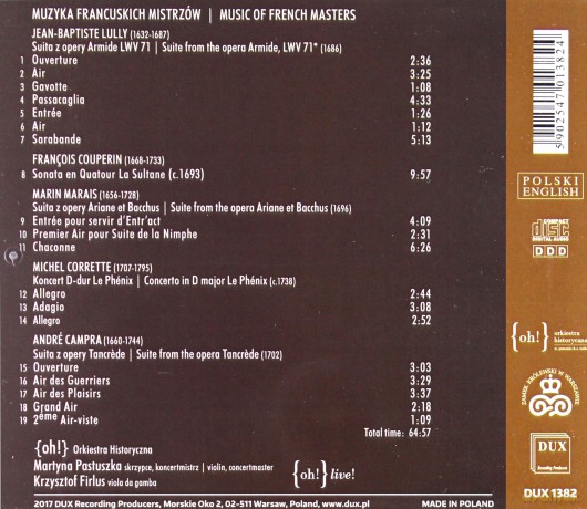 Muzyka Francuskich Mistrzów [CD]