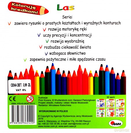 Koloruję kredkami. Las - Mirosława Kwiecińska [KSIĄŻKA]