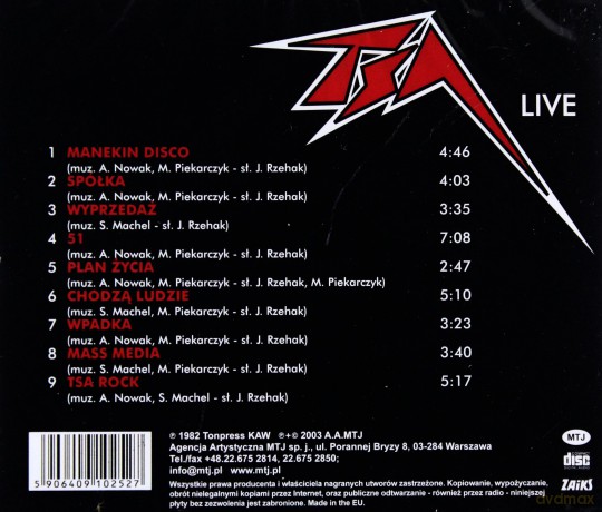 Tsa: TSA Live [CD]