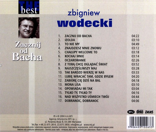 Zbigniew Wodecki: The Best - Zacznij Od Bacha [CD]