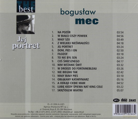 Bogusław Mec: The Best - Jej Portret [CD]