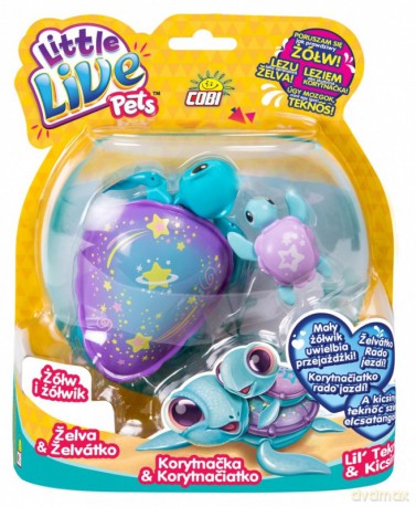 LITTLE LIVE PETS Żółw i żółwik, Fioletowy [FIGURKA]