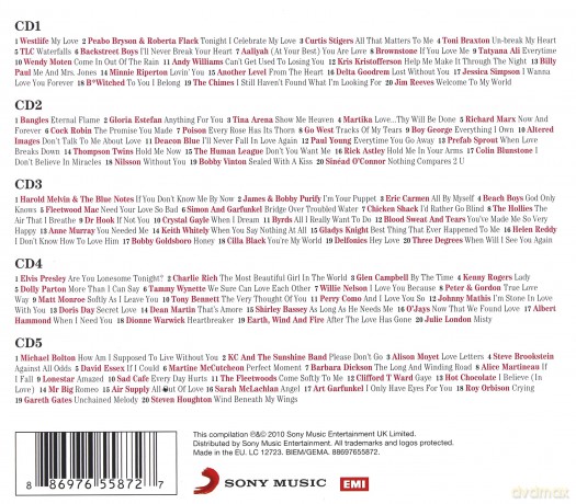 100 Essential Tracks - Love Songs [5CD]