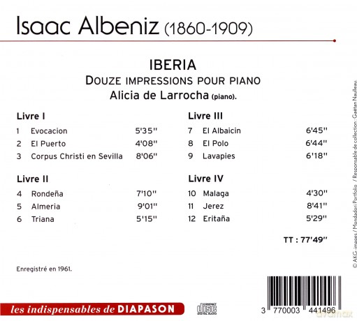 Alicia De Larrocha: Albeniz- Iberia [CD]