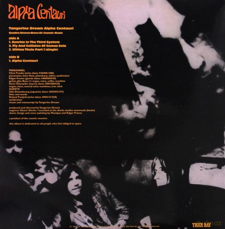 Tangerine Dream: Alpha Centauri [2xWinyl]