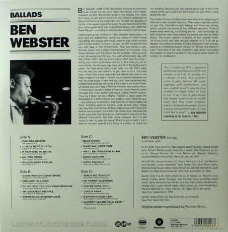 Ben Webster: Ballads (Gatefold Edition) [2xWinyl]