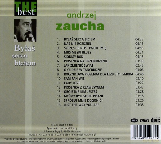 Andrzej Zaucha: The Best - Byłaś Serca Biciem [CD]