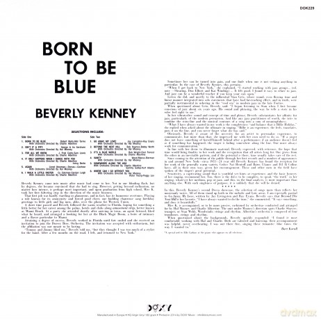 Beverly Kenney: Born To Be Blue [Winyl]