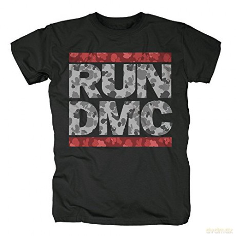 Run Dmc: Camo Logo Black T -Shirt XXL