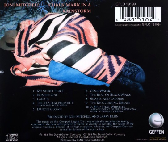 Joni Mitchell: Chalk Mark In A Rain [CD]