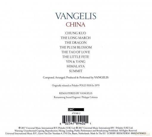 Vangelis: China [CD]