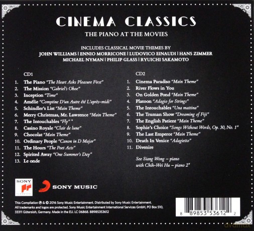 See Siang Wong: Cinema Classics: The Piano At The Movies [CD]