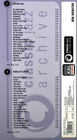 Ben Webster: Classic Jazz Archive [2CD]