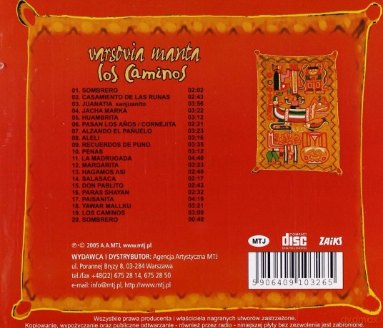 Varsovia Manta: Los Caminos [CD]