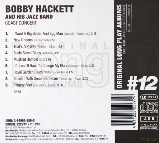 Bobby Hackett: Coast Concert [CD]