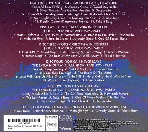 Eagles: Dark Desert Highways - The Legendary Broadcasts [6CD]