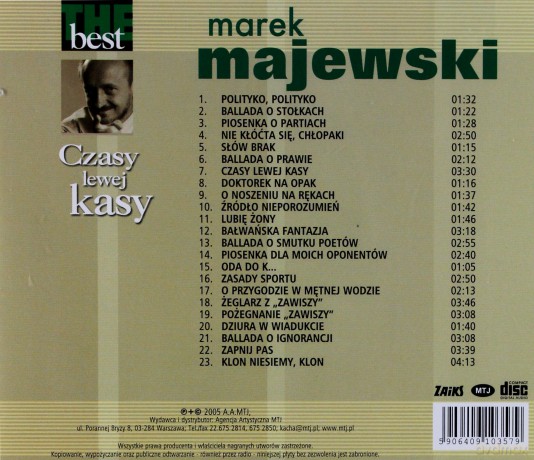 Marek Majewski: The Best - Czasy Lewej Kasy [CD]