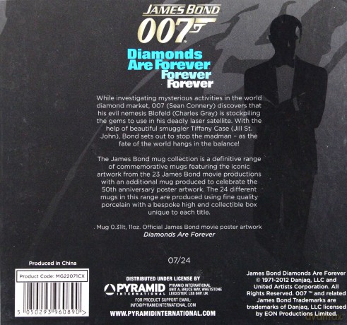 James Bond: Diamonds Are Forever Kubek