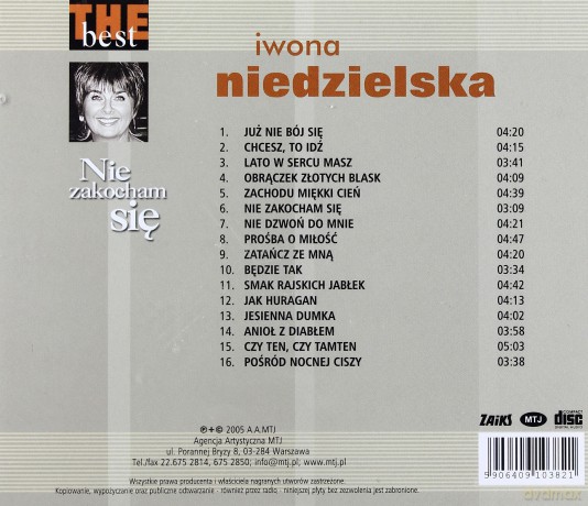 Iwona Niedzielska: The Best - Nie Zakocham Się  [CD]